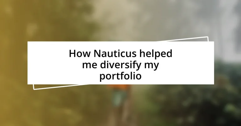 How Nauticus helped me diversify my portfolio