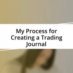 My Process for Creating a Trading Journal